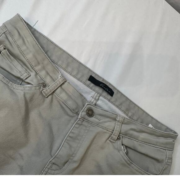 KanCan Jeans Womens Tan Denim Moto Straight Stretch Slim 13/30 - Picture 3 of 8